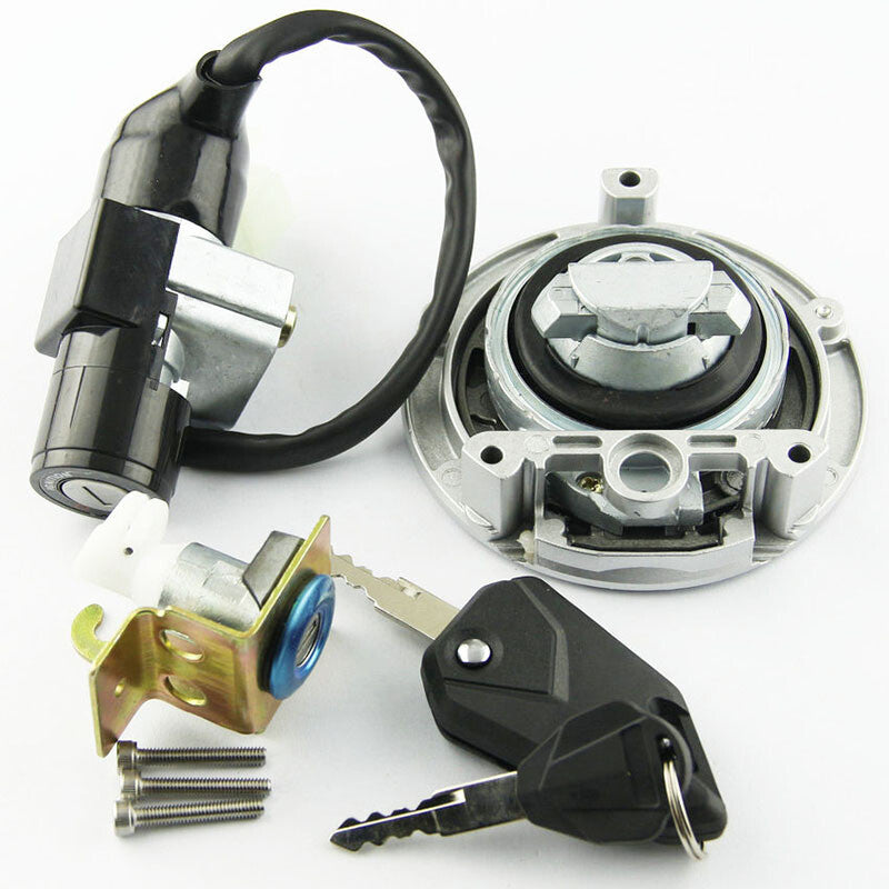 Fuel cap ignition switch (4 wires) for seat lock key gas cap lock suitable for Grom125 Q