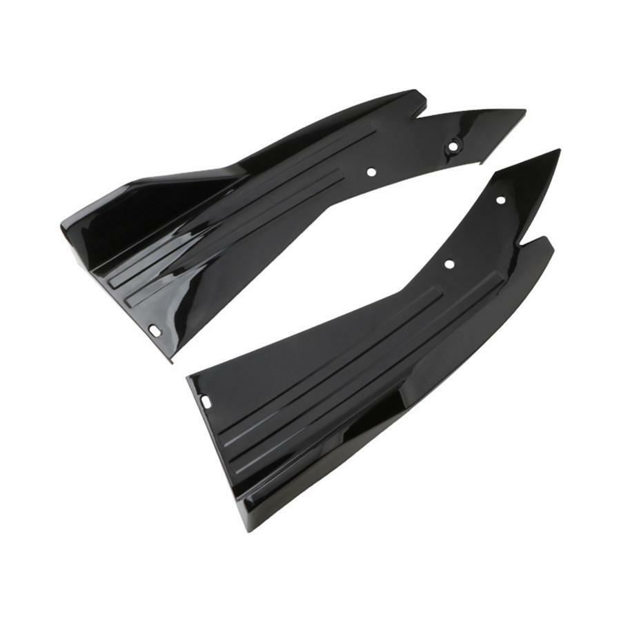 2PCS Glossy Black Car Rear Lower Bumper Diffuser Fin Spoiler Lip Wing Splitter