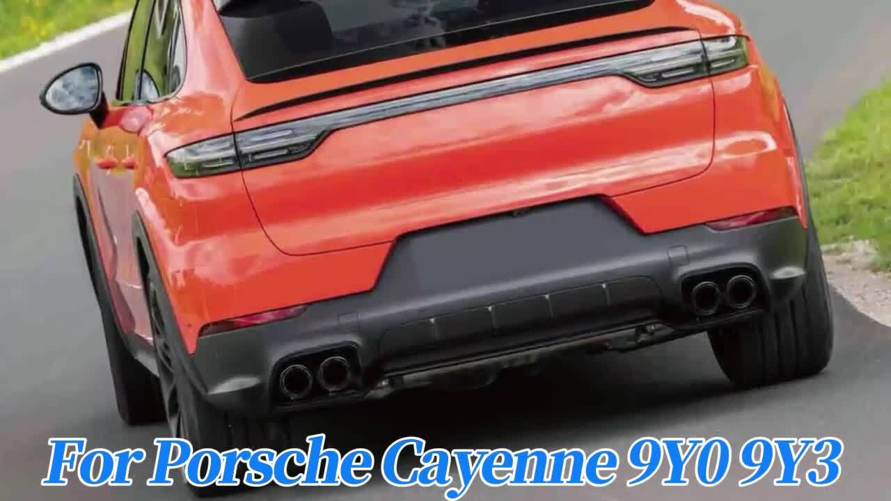 Steel Black Exhaust Tips Muffler Tails For 2019-2022 for Porsche for Cayenne Base Q