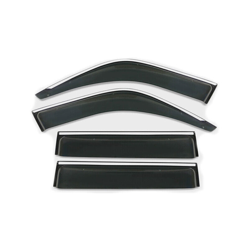 for Toyota for Land Cruiser LC80 4500 FJ80 W/Chrome Window Wind Visor Sun Rain Guard