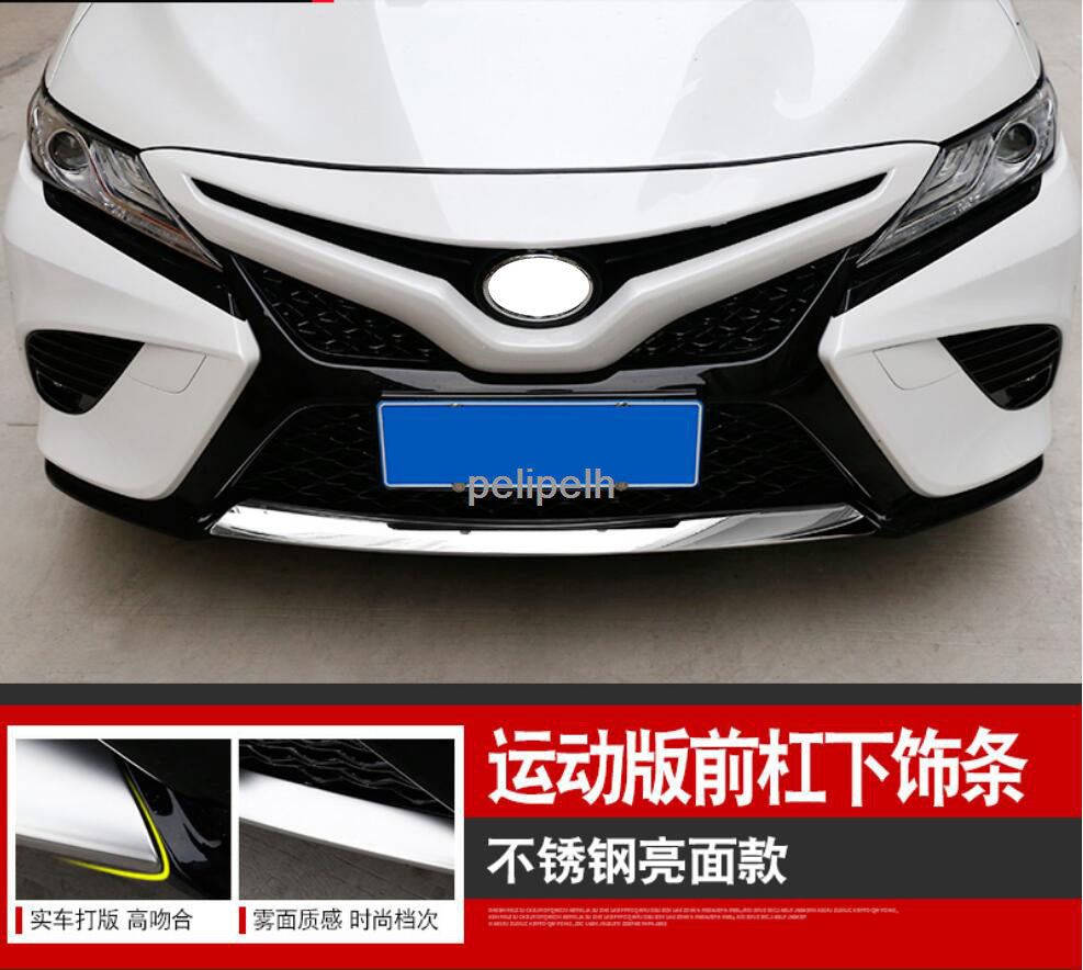 for Toyota for Camry 2018-20 Chrome steel Front Bumper molding Protective cover Trim