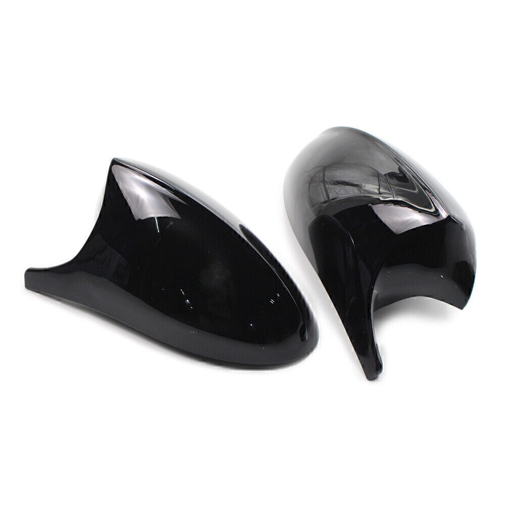 2pcs Gloss Black Rear View Mirror Cover Shell Fit for BMW E90 E91 328i 328xi 335xi Q