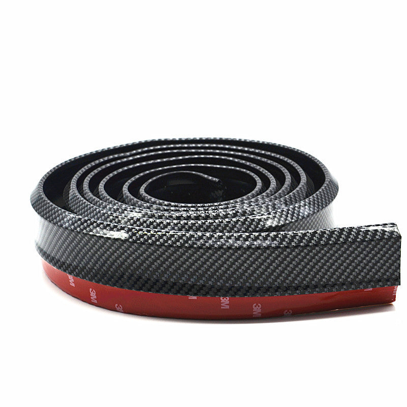 Car Front Bumper Carbon Fiber Pad Spoiler Lip Splitter Chin Protector Rubber Mat