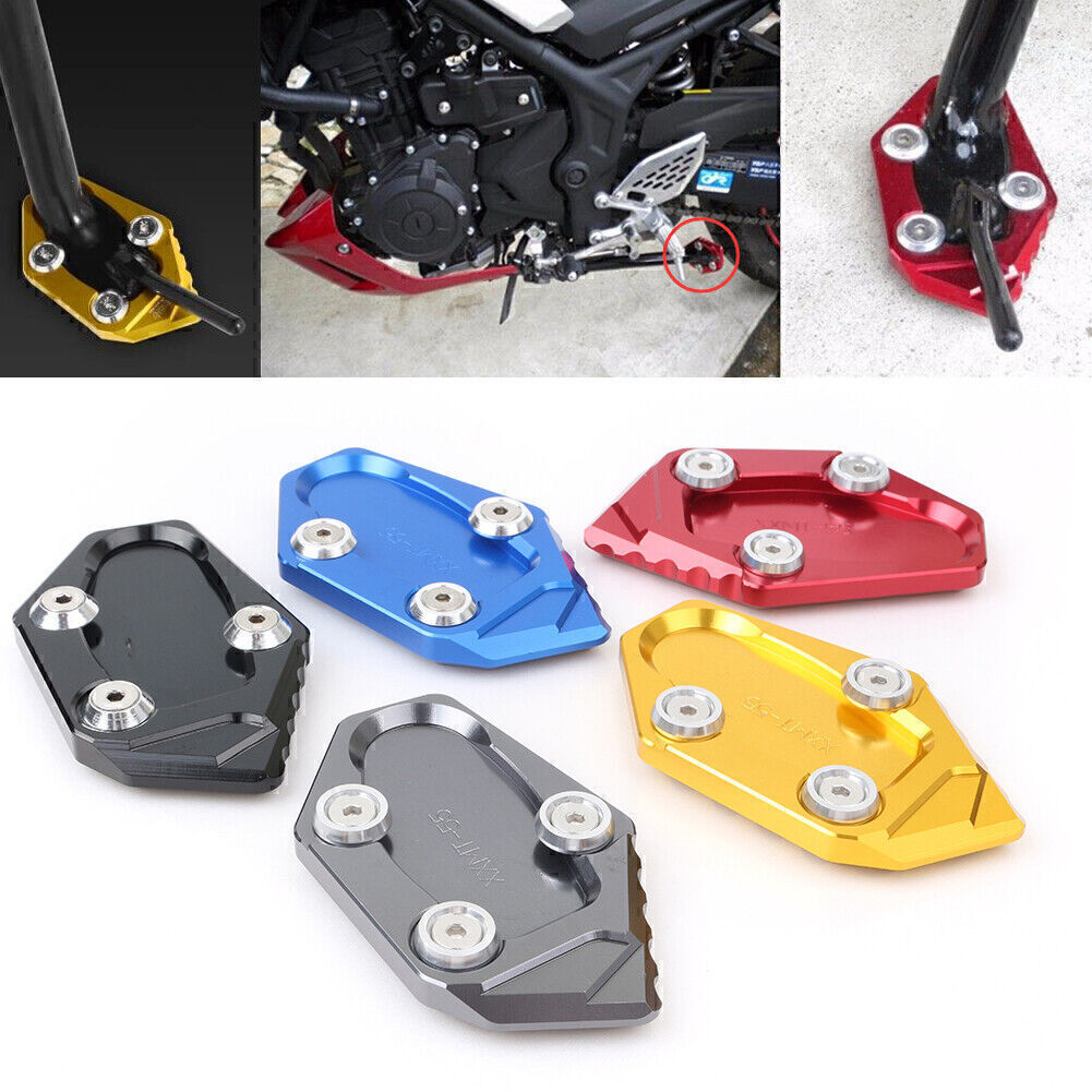 Kickstand Enlarge Plate Side Stand Extension Pad for YAMAHA YZF-R3 2015 Red Q
