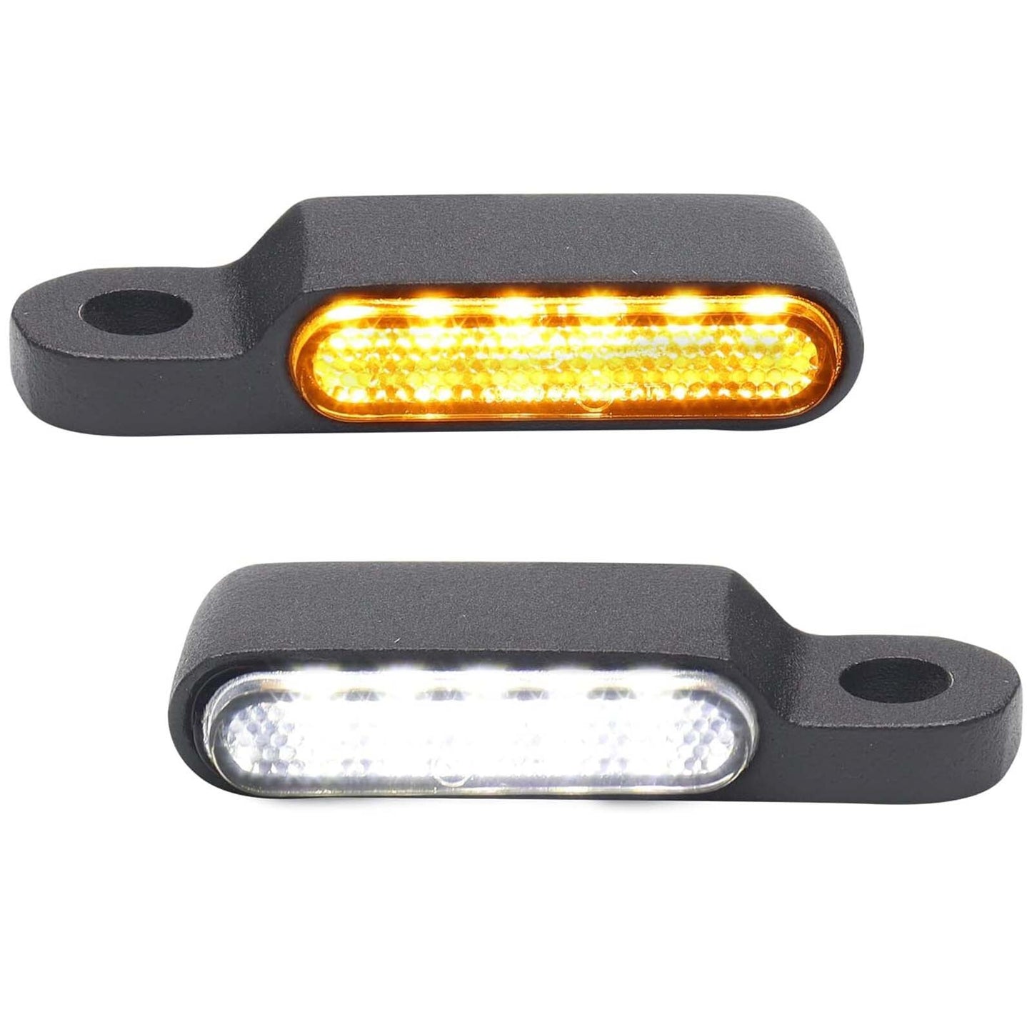 2PCS 12V LED MOTORCYCLE TURN SIGNAL INDICATOR LIGHT for MINI UNIVERSAL BLACK E-TESTED Q