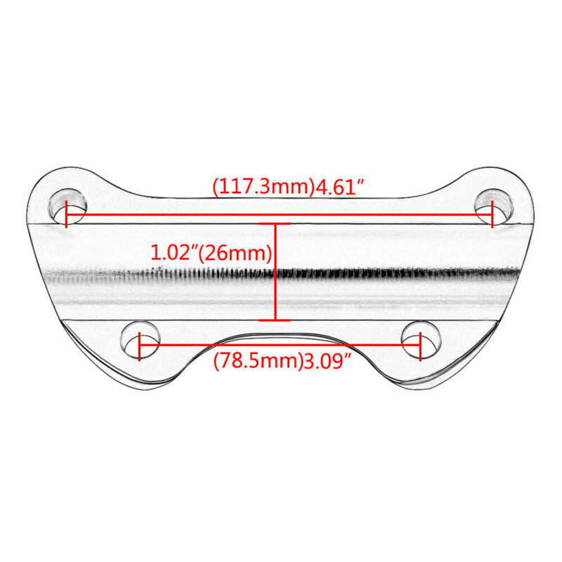 Chrome 1 Upper Handlebar Riser Top Clamp Cover for Harley Sportster Softail FLH