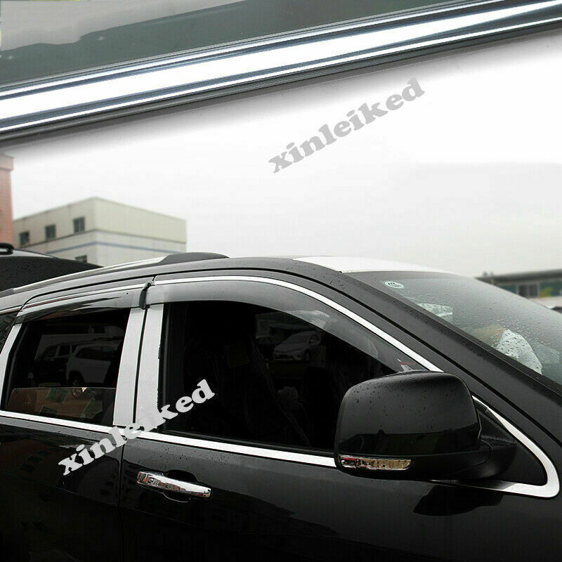 Smoke Window Vent Visor Sun Rain Guard Deflector for Jeep Grand Cherokee 2014-18