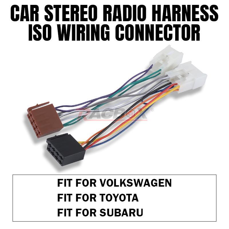 Car ISO Radio Stereo Wiring Harness Cable Adapter Connector Plug for Toyota