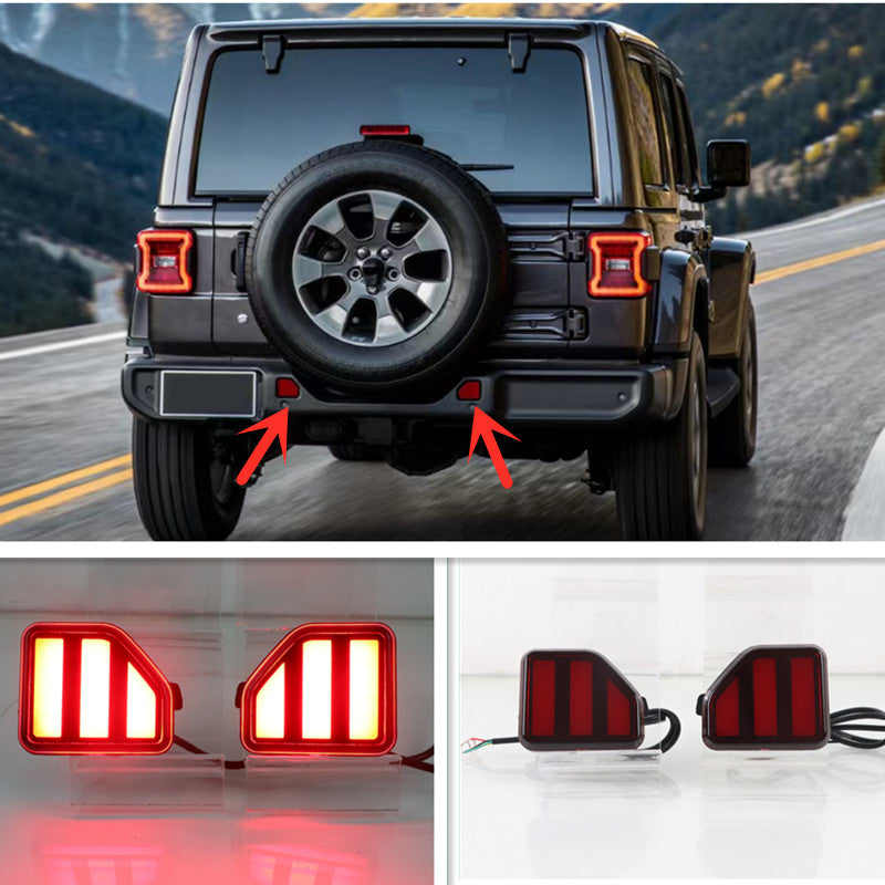 Fog light and rear bumper light kit (2 pieces) for 2018-2023 for Jeep for Wrangler JL LED rear.