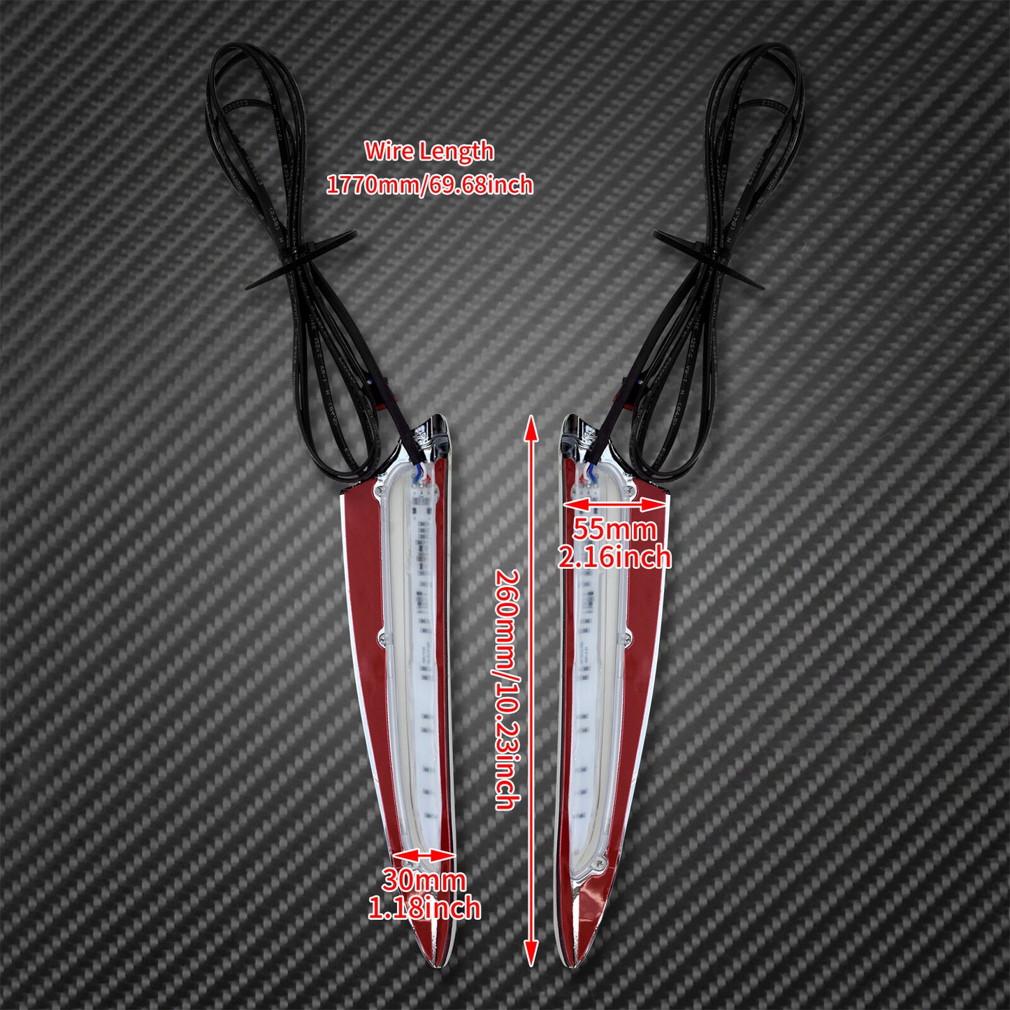 Chrome Front Vent Trim Light Running Turn Signal Fit for Honda Goldwing 2018-21 Q