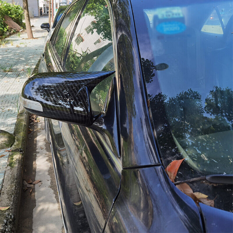 for Toyota for Corolla 2003-2013 Carbon Fiber OX Horn Rear View Mirror Cap Covers