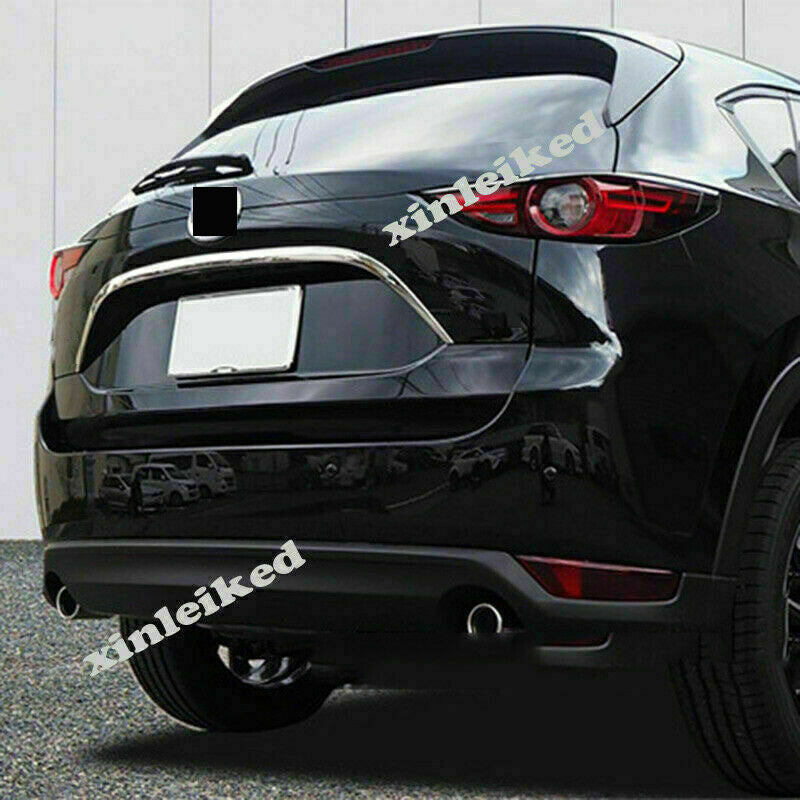 for Mazda CX-5 17-2021 Chrome Steel Rear License Plate Molding Cover Frame Trim