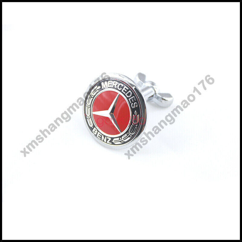 Red Classic Front Hood Badge Emblem FOR NEW AMG W204 W221 W220 W211 W222