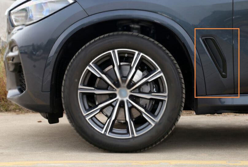 ABS Carbon Air Flow Vent Side Fender Decor Frame Trims for BMW X5 G05 2019-2023