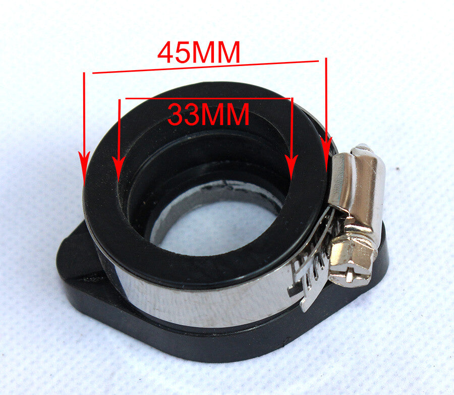 28MM Carburator Intake Adapter Boot Flange For VM24 Keihin PE26 OKO 28mm