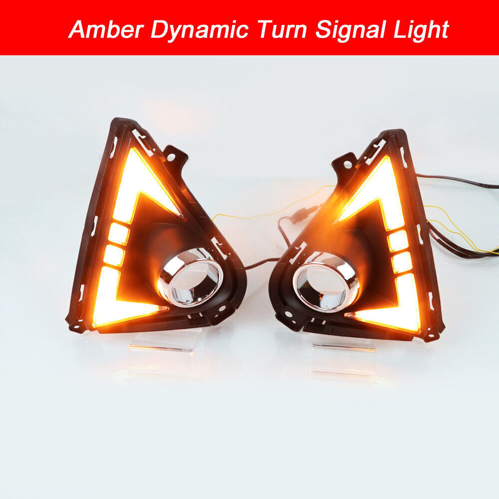 Daytime Running Lights LED Fog Lamp Replacement Bumper for Hyundai Accent 20-21 Q