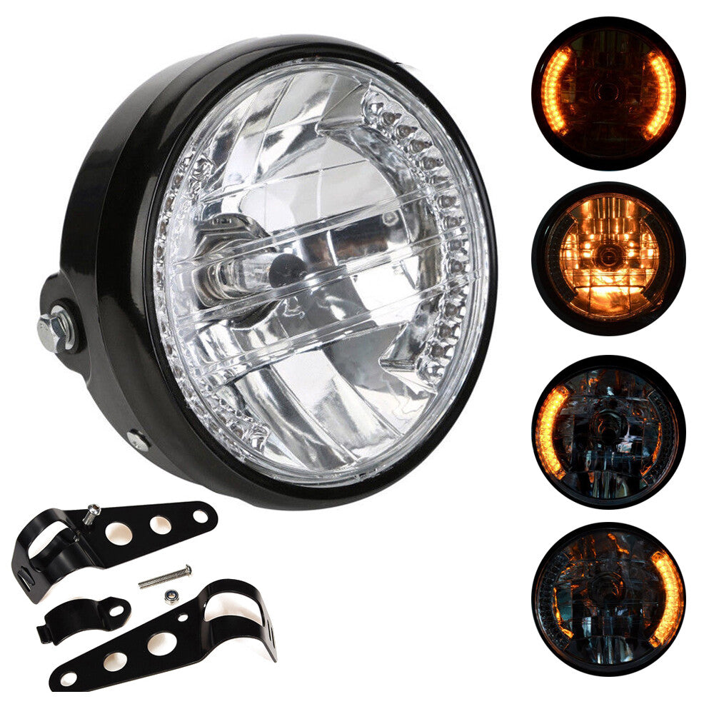6.5-inch LED projector with headlights, turn signals, indicator lights, and bracket support.