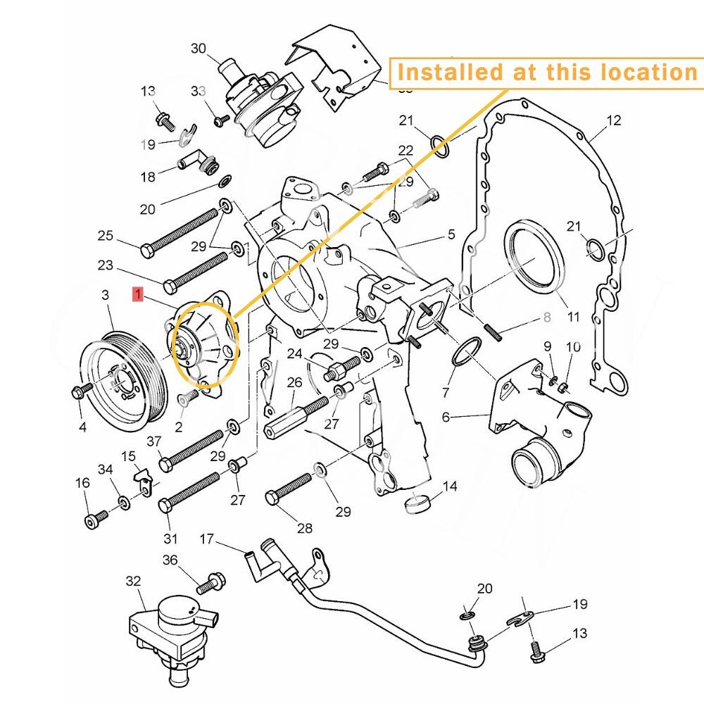 Water pump 07D121008A 07D121008B suitable for Bentley GT GTC Flying Spur