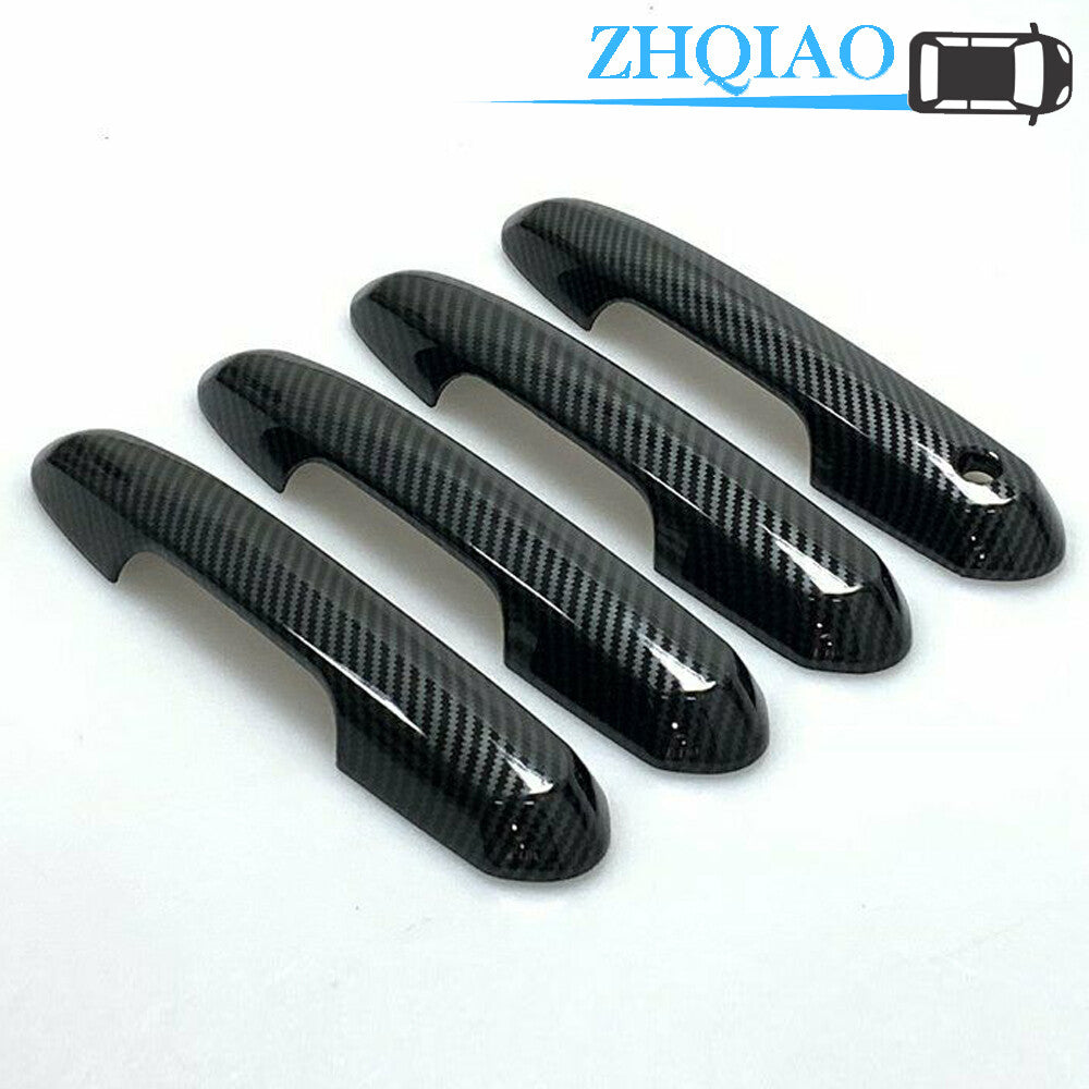 New Carbon Fiber Style Door Handle Cover Trim Fits for Toyota RAV4 2019 2020