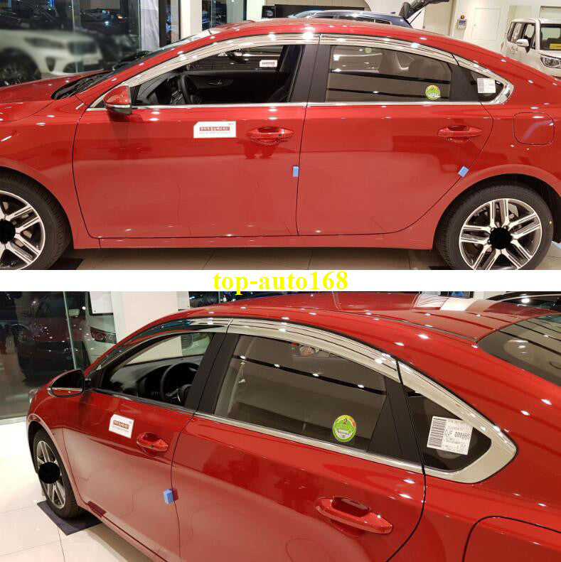 for Kia Forte 2019-2023 Chrome Window Visor Vent Sun Shade Rain Guard Door Visor