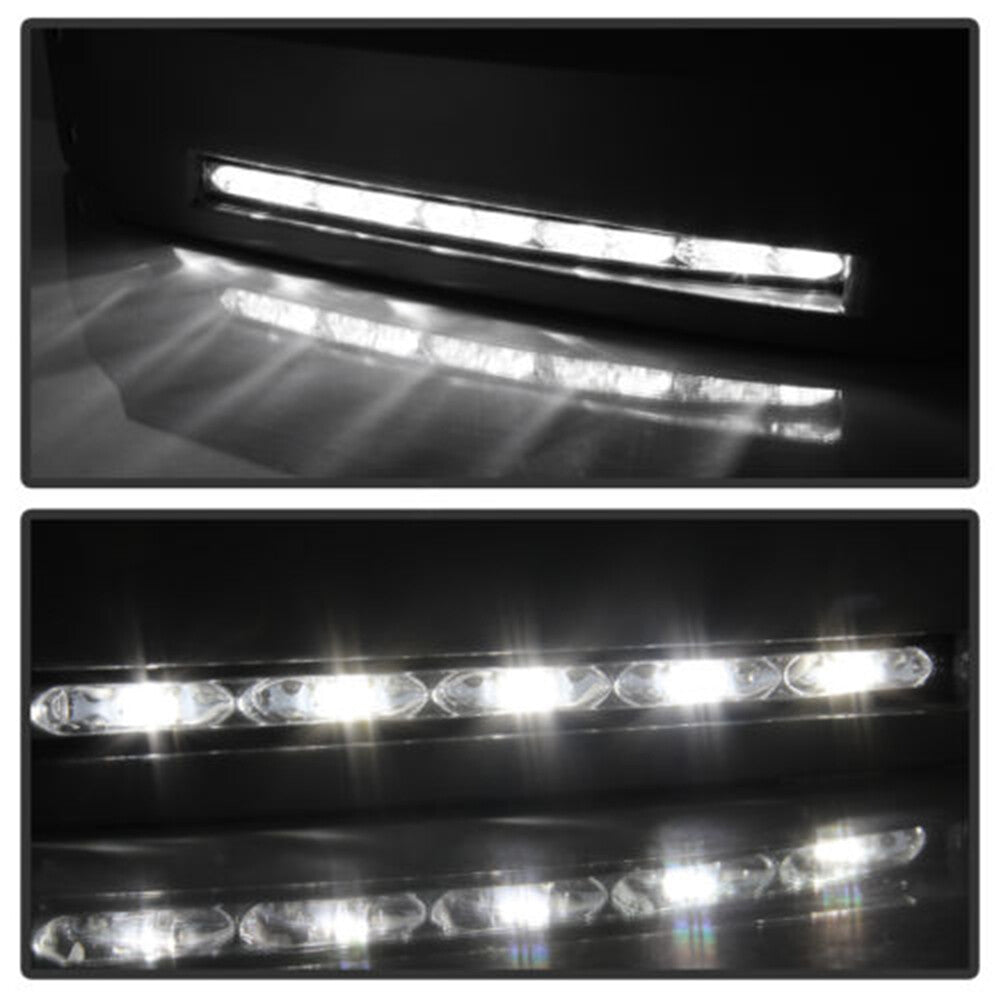 Two-piece LED car bumper with built-in DRL fog lights and driving lights, suitable for 2007-13 for Toyota Tundra.