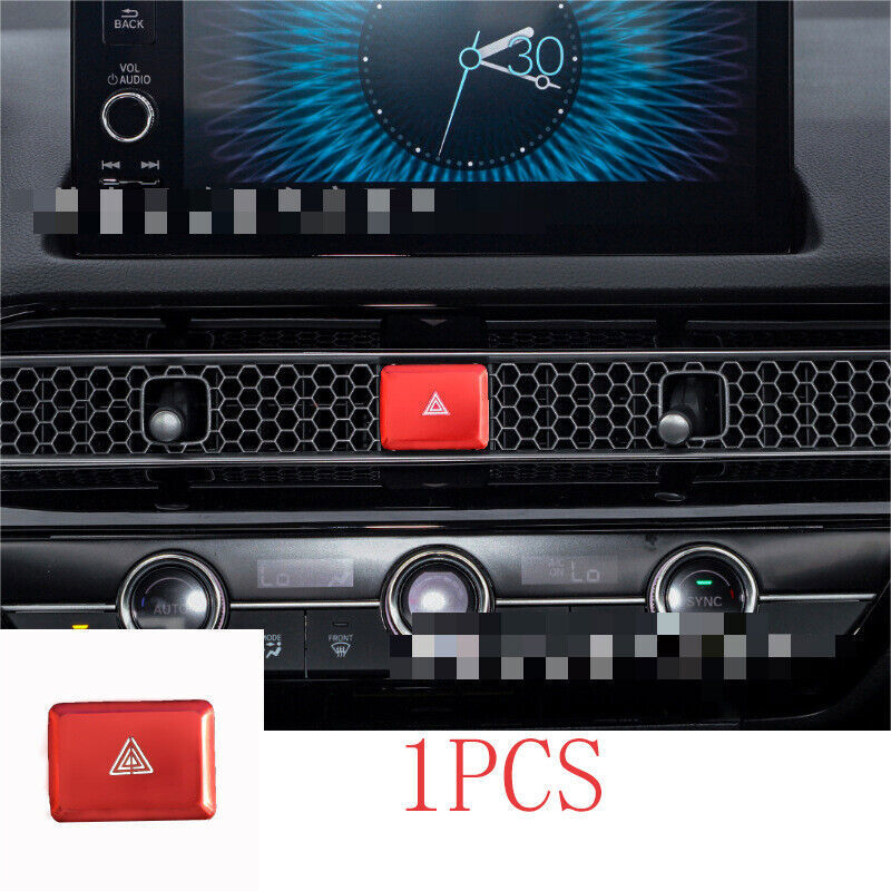 Fit for Honda CR-V CRV 2023-2024 Red Aluminum Emergency Light Switch Button Trim n