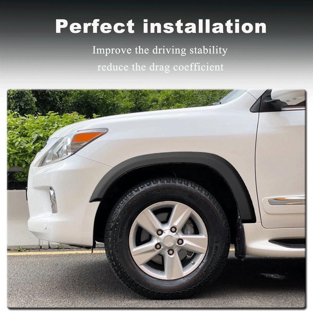 for Lexus LX450 LX570 2007-19 Side Wheel Eyebrow Arch Fender Flares Molding Trim