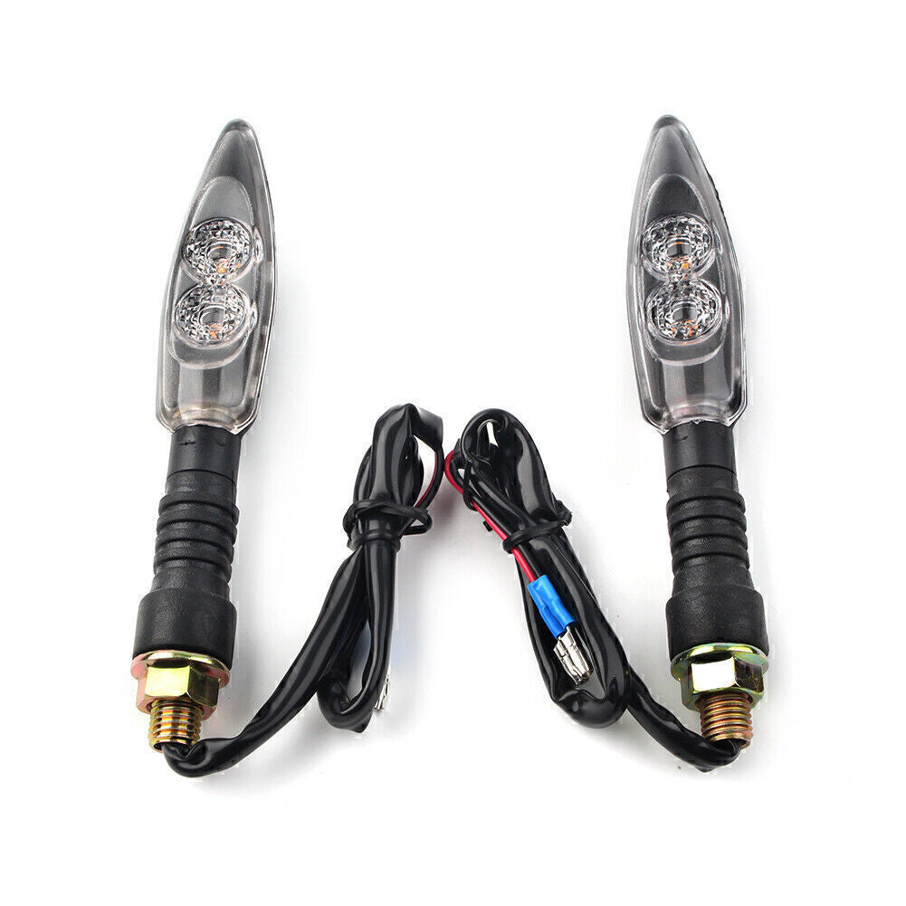 for Harley 2x 8mm for Mini 12V Motorcycle LED Turn Signals Indicators Blinker Lights Q