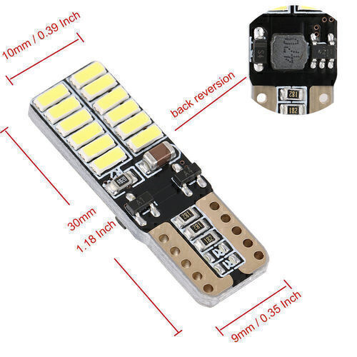 T10 4014 LED 24SMD Canbus Error Bulb 168 W5W 12V Side Tail Light Bulb Car