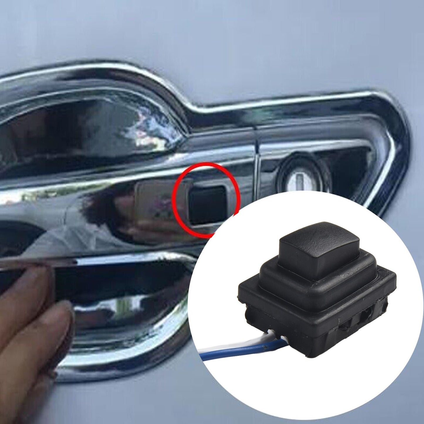 2x Front Outside Door Handle Small Button Switches for Hyundai for Tucson 16-20 v