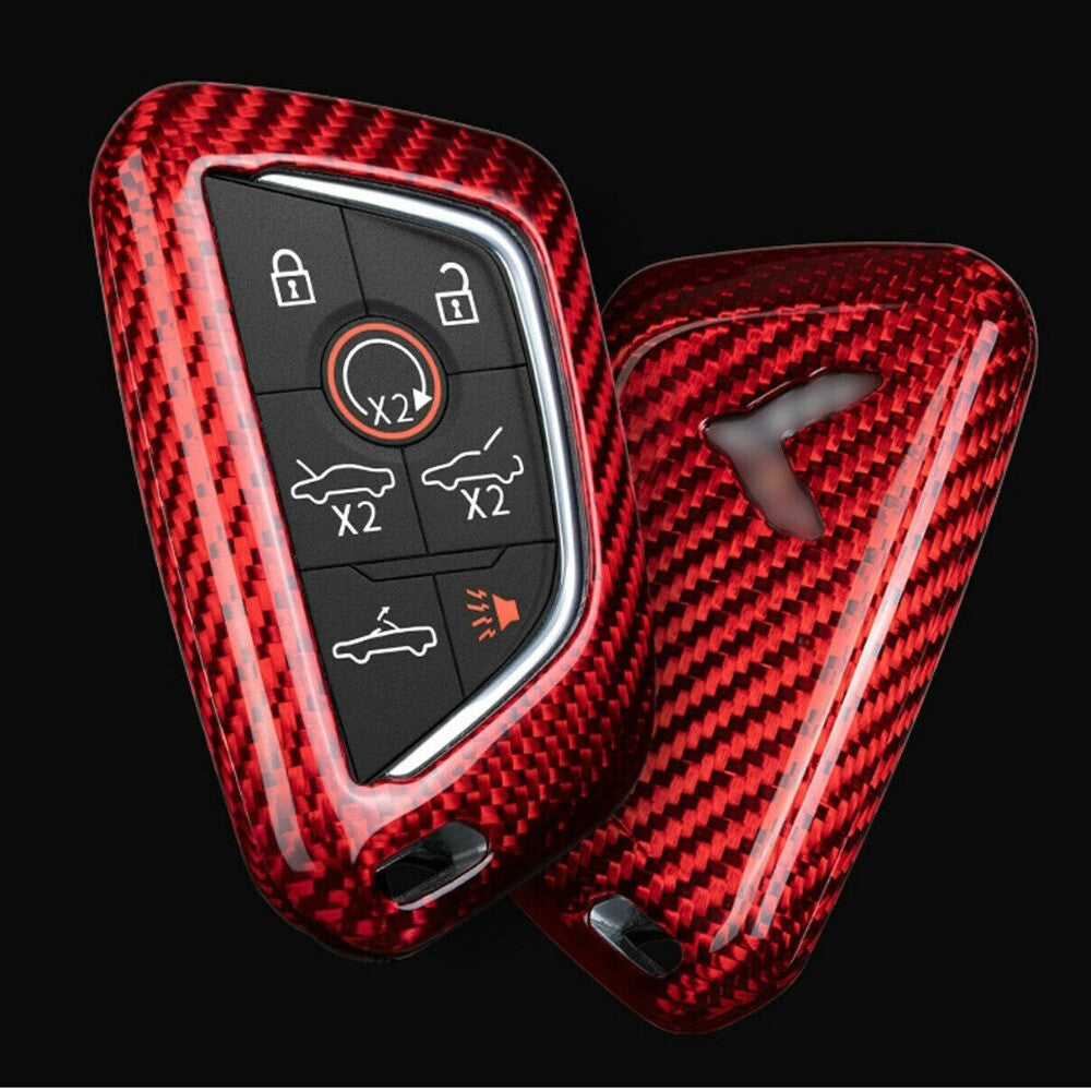 Carbon Fiber Car Remote Key Shell Case for Chevrolet for Corvette C8 Coupe Q