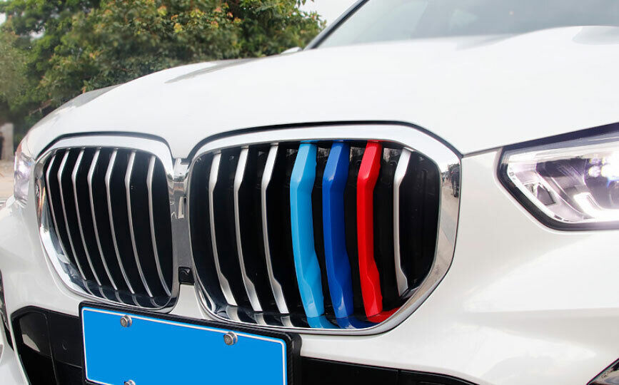 for BMW X5 G05 2019-2023 ABS 3-Color Front Bumper Mesh Grill Grille Strip Trims