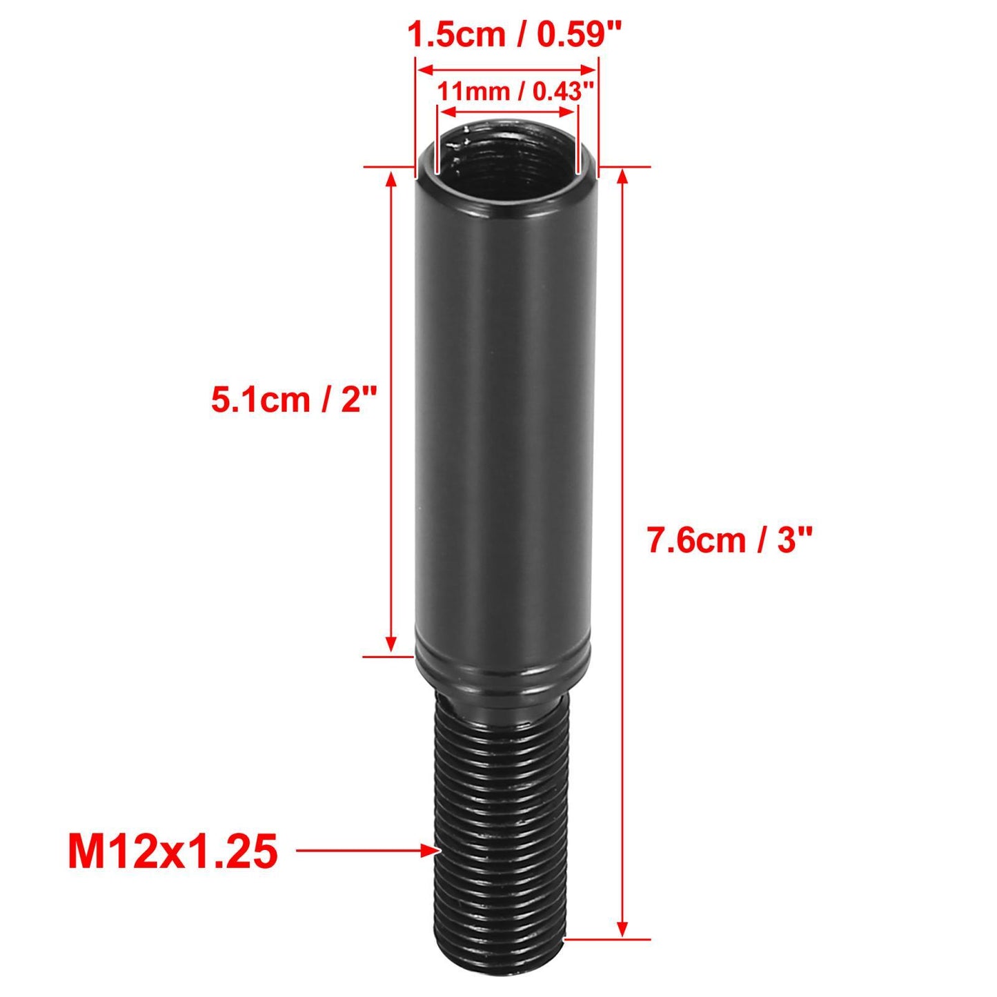 2-inch M12X1.25 Aluminum Car Shift Knife Extension Lever for Subaru WRX