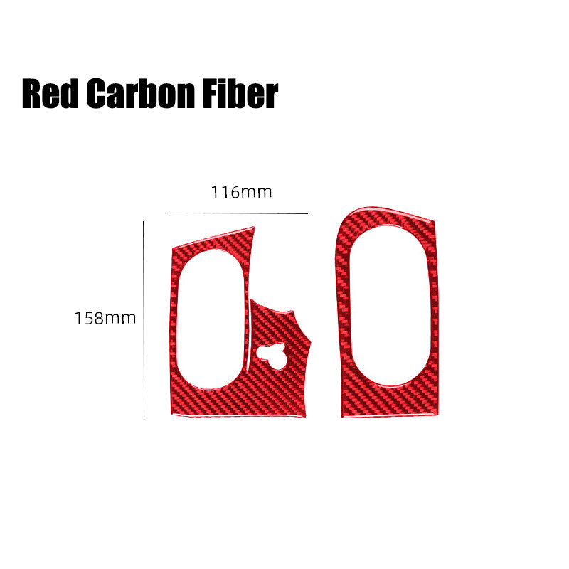 Red carbon fiber car air vent socket cover trim for Corvette C6 05-13- n