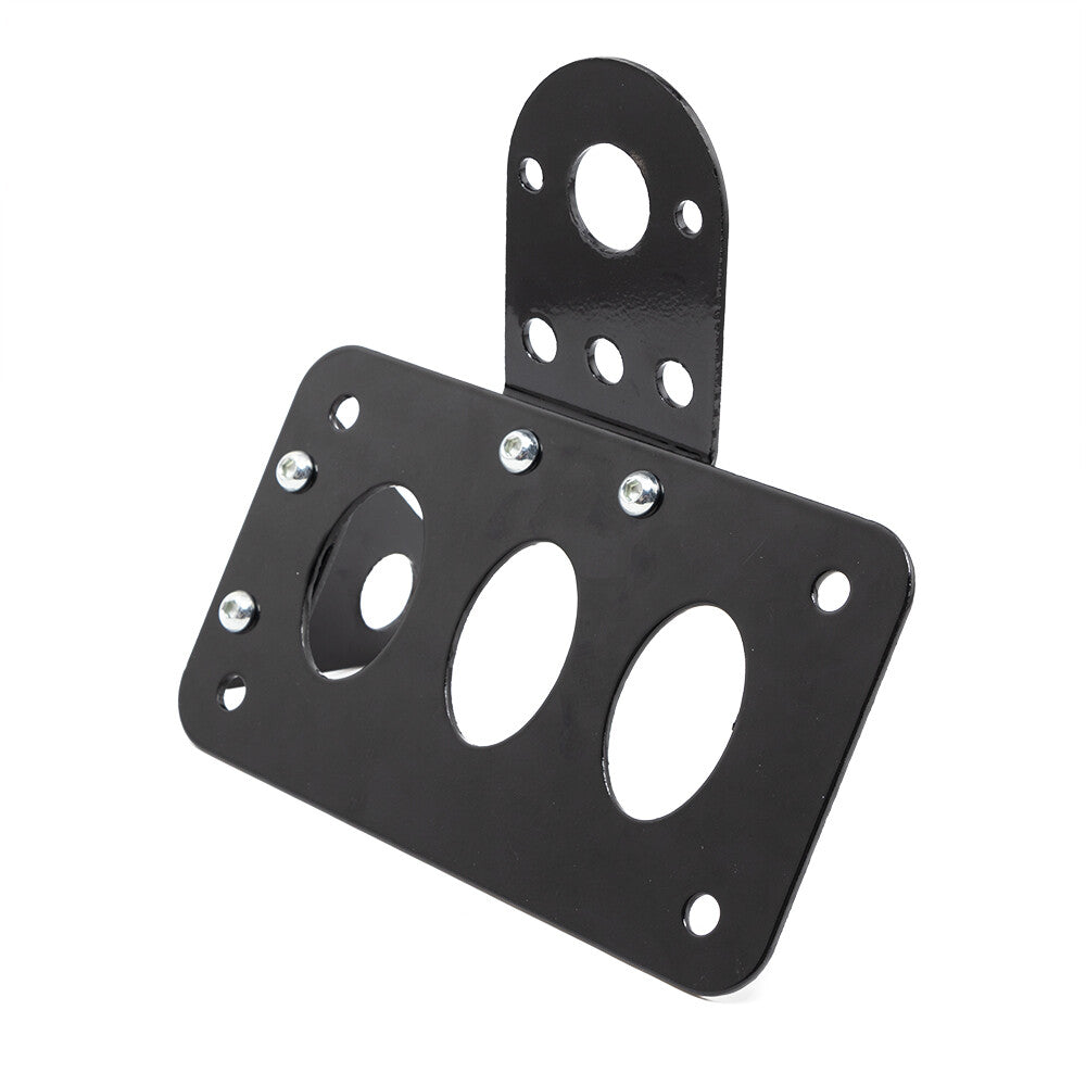 Motorcycle Black Aluminum Tail Light Side Mount License Plate Bracket for Harley Q