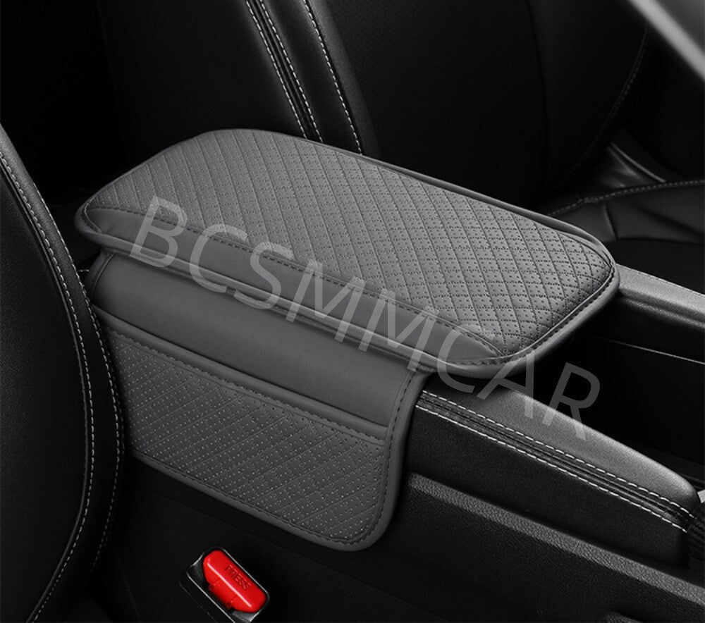 Leather for Seat Armrest Cushion Protector Storage Pad For Car Interior Accessories Q