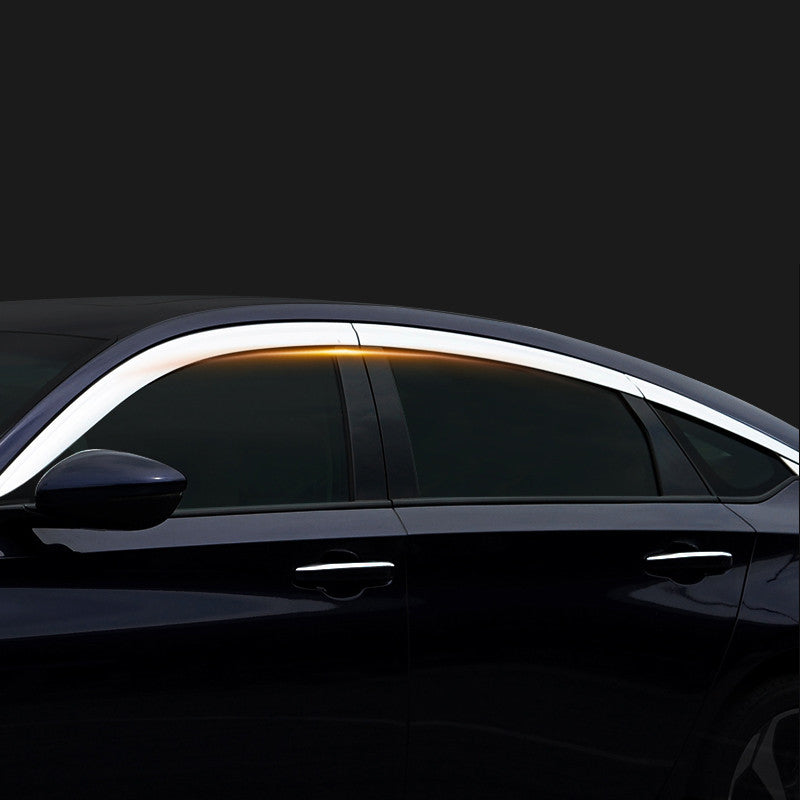 for Honda Accord 2018-2022 Chrome Car Window Visor Sun Rain Guard Weather Shield