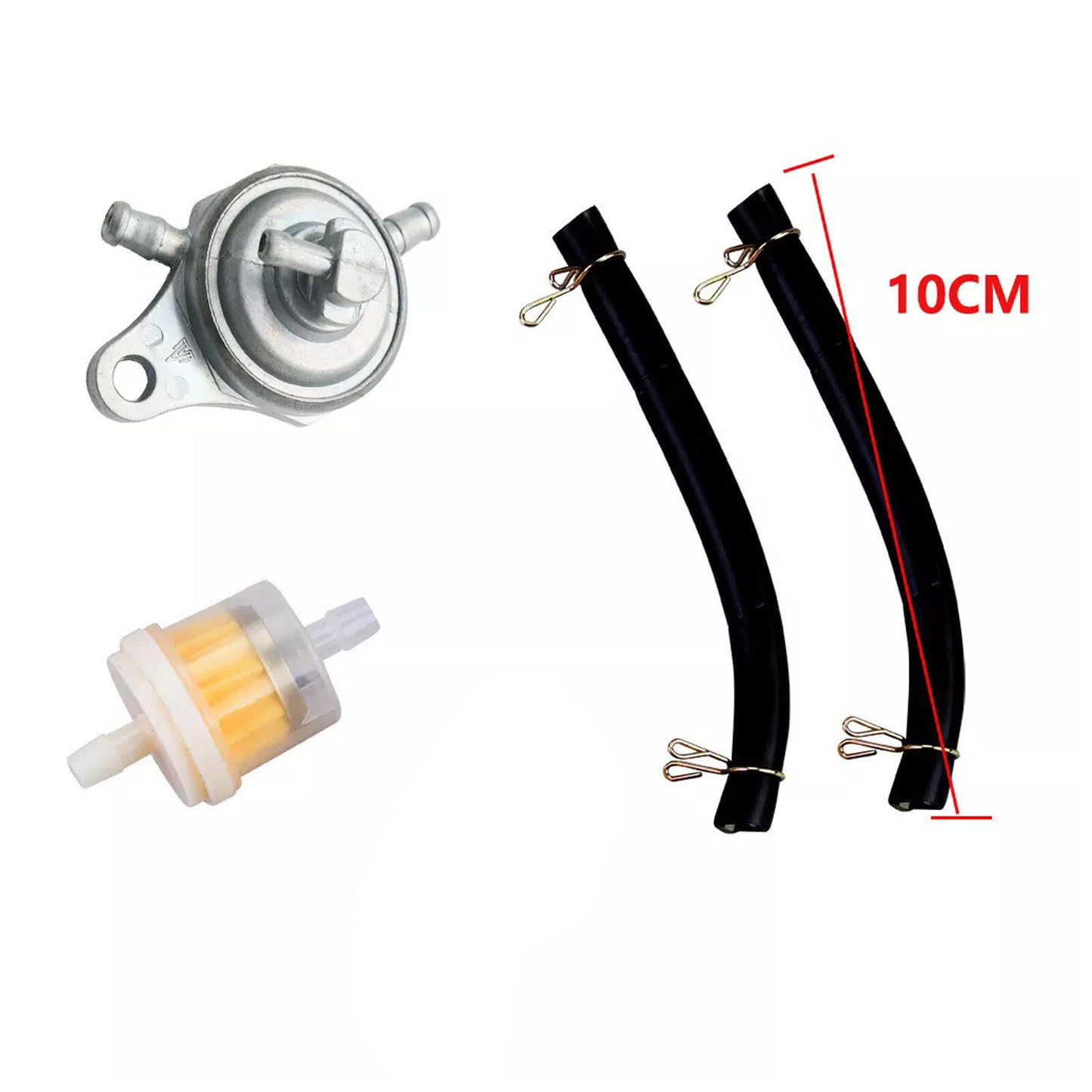 Petcock fuel pump valve vacuum for all-terrain vehicles, scooters, and go-karts (GY6 50 125 150cc). Q