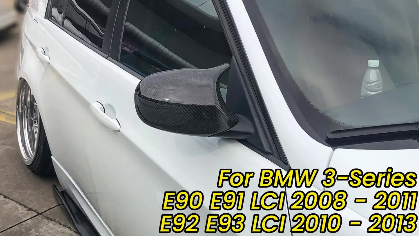 carbon fiber mirror cap replacement parts for BMW E90, E91, 08-11, E92, E93, LCI Q