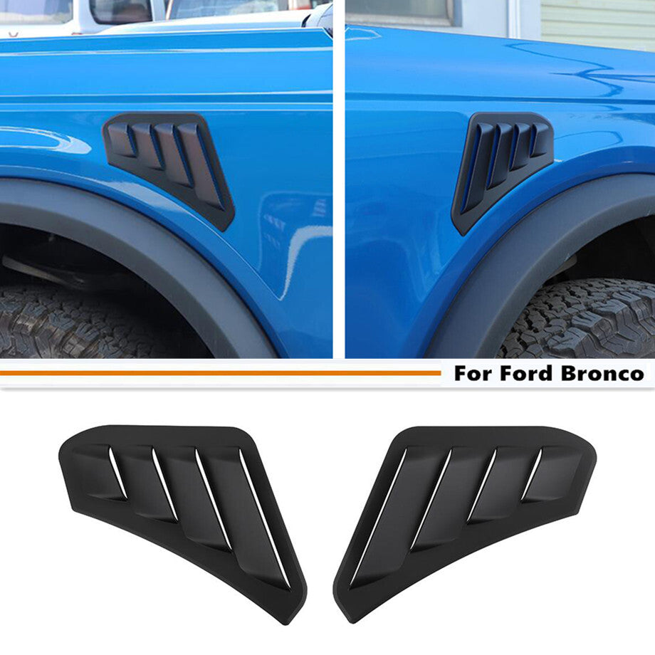 ABS Black Exterior Fender Ventilation Cover Trim for 2021-2024 for Ford for Mustang