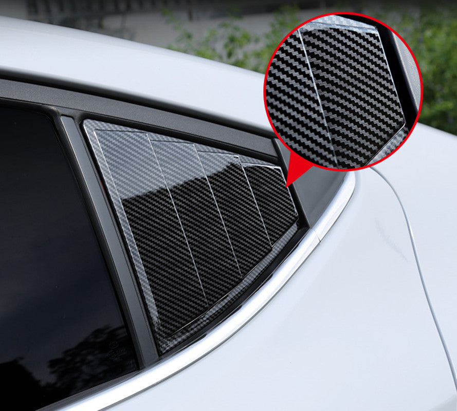 Side Vent Window Scoop Louver Trim for Hyundai for Elantra 17-2019 2020 Carbon Fiber