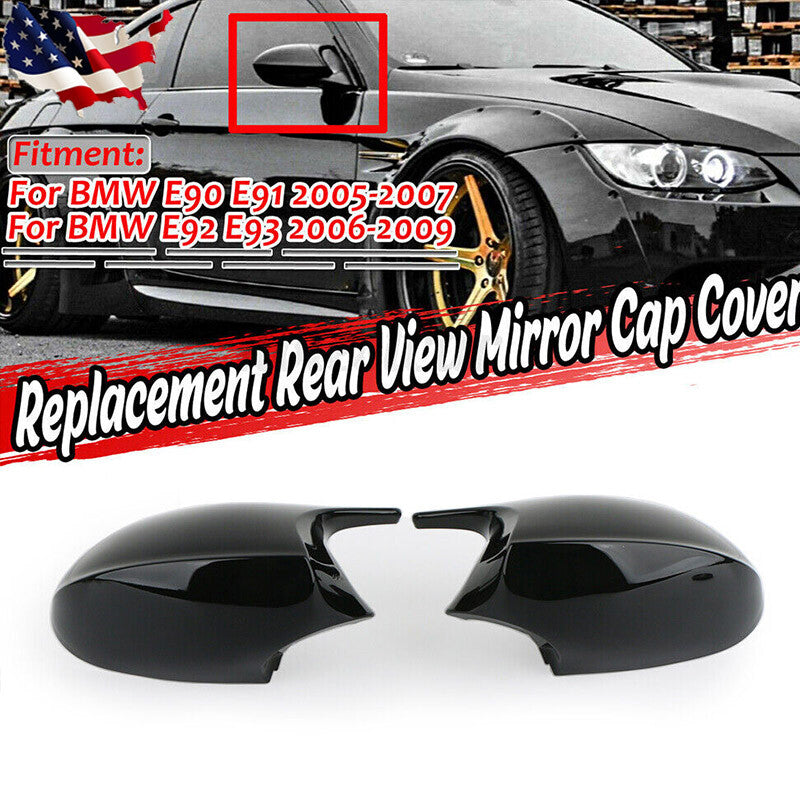 Rearview mirror cap M3 for BMW E90 E92 E93 PRE-LCI, gloss black L+R