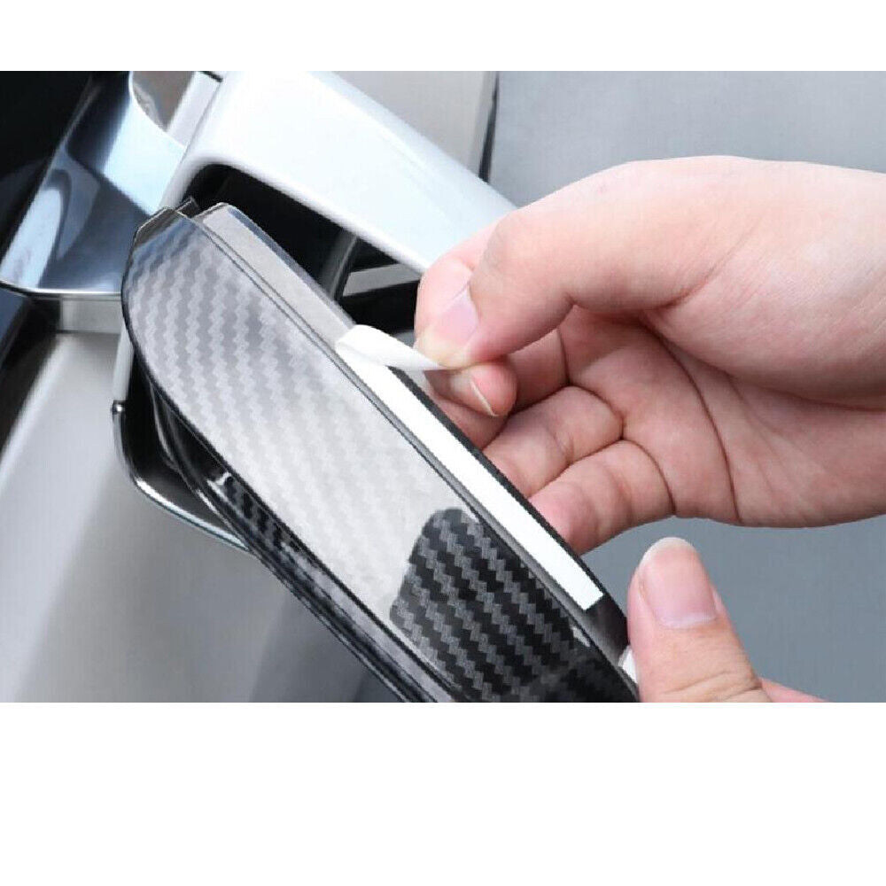 Carbon Fiber Rear View Mirror Rain Eyebrow Trim 2x for Tesla Model 3 2017-2023