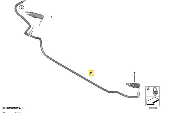 1 pc Headlight Cleaning Hose Line for X4 X3 F25 F26 200-2018 v