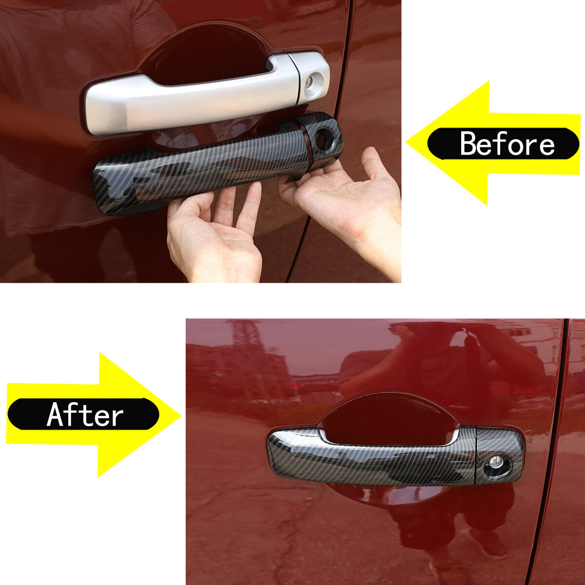 Silver Chrome Tailgate Handle Trim Frame Cover ABS for Tundra 2014 - 2021- v