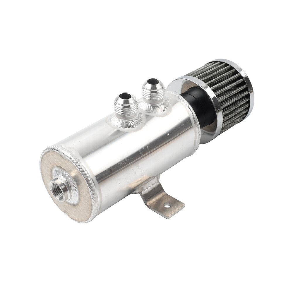 750ml Aluminum Baffled Oil Catch Can Oil Separator with Breather Filter Q