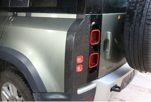 for Land Rover for Defender 2020-23 Taillight Real Carbon Fiber Protect Guard Cover