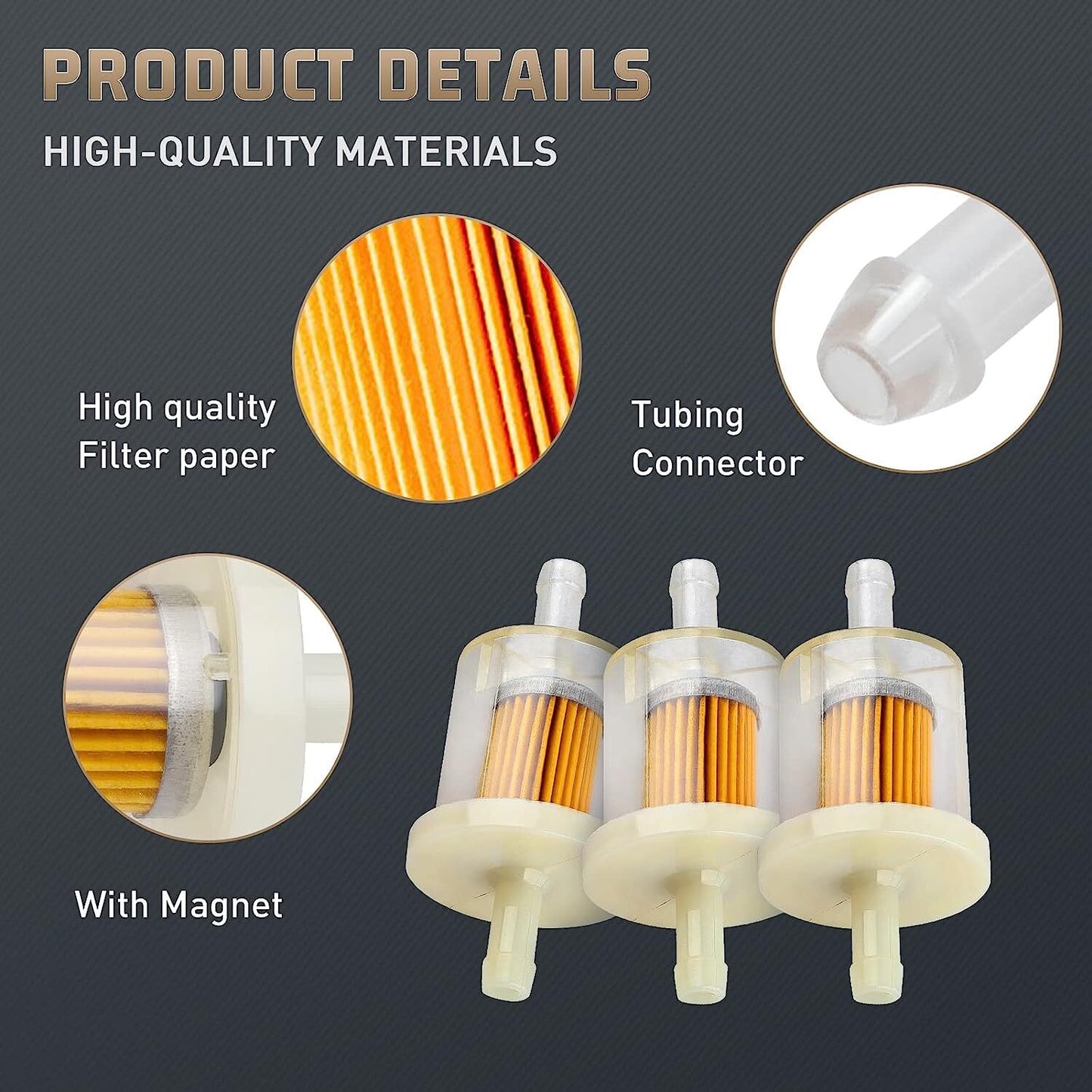 493629 691035 1/4 Inline Fuel Filter For Kohler 2505007S 2505021S 25 050 02