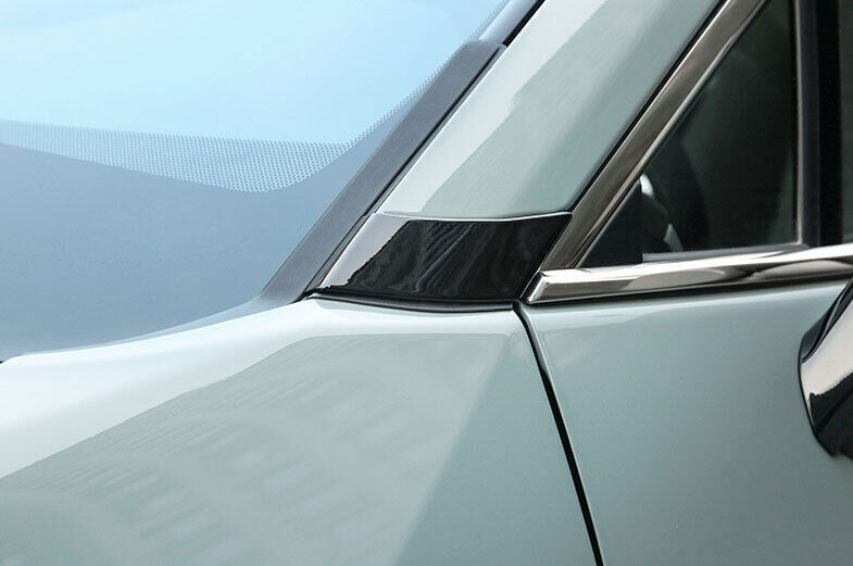 for Toyota RAV4 2019-23 Glossy Black A-Pillar Front Triangle Molding Cover Trim