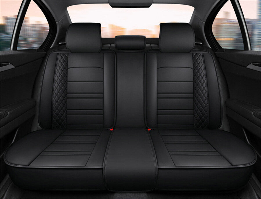 5D PU Leather Car Cushion for Seat Covers Car-styling Full Surrounded Front+Rear US Q